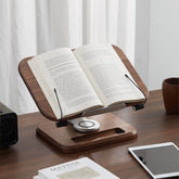 Black Walnut Solid Wood Reading Rack Adjustable Rotating Children's Reading Artifact IPad Bracket - WOOD KONG
